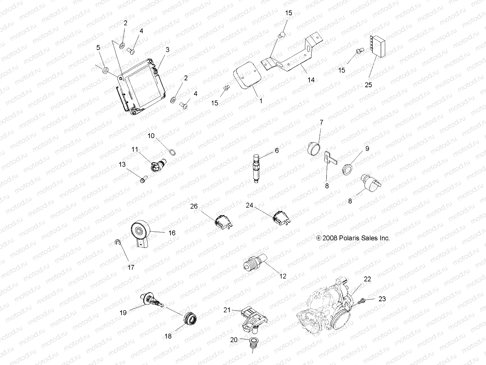 ELECTRICAL | ELECTRICAL, SWITCHES and SENSORS and ECM - A09DN50EA (49ATVELECT09SP500TRGQD)