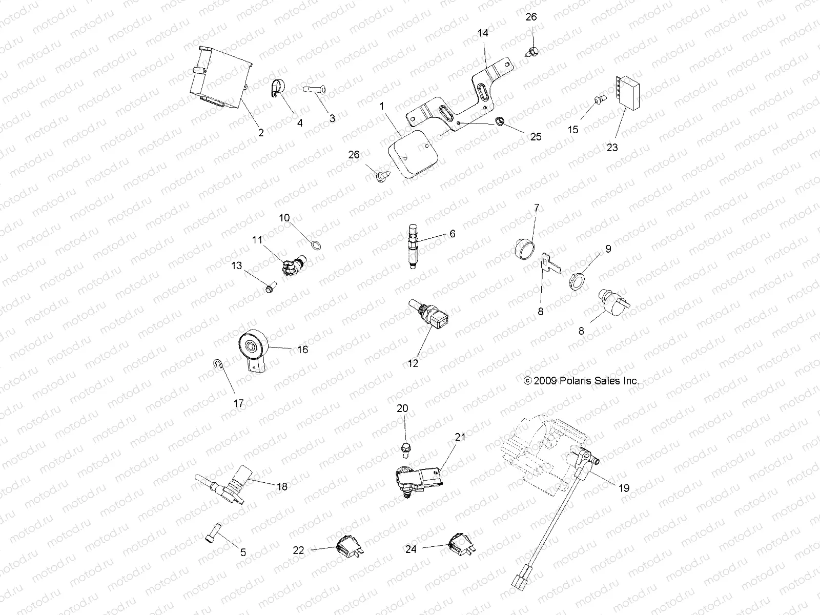 ELECTRICAL | ELECTRICAL, SWITCHES and SENSORS and ECM - A09DN76FC (49ATVELECT09SPTRG800I)