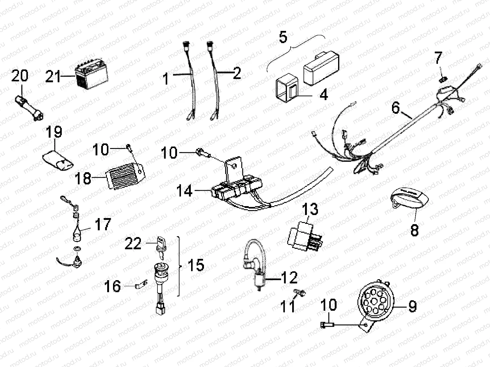 ELECTRICAL | ELECTRICAL, SWITCHES, HARNESS and INDICATORS - A09FA09AA/AB (49ATVELECT07OTLW90)
