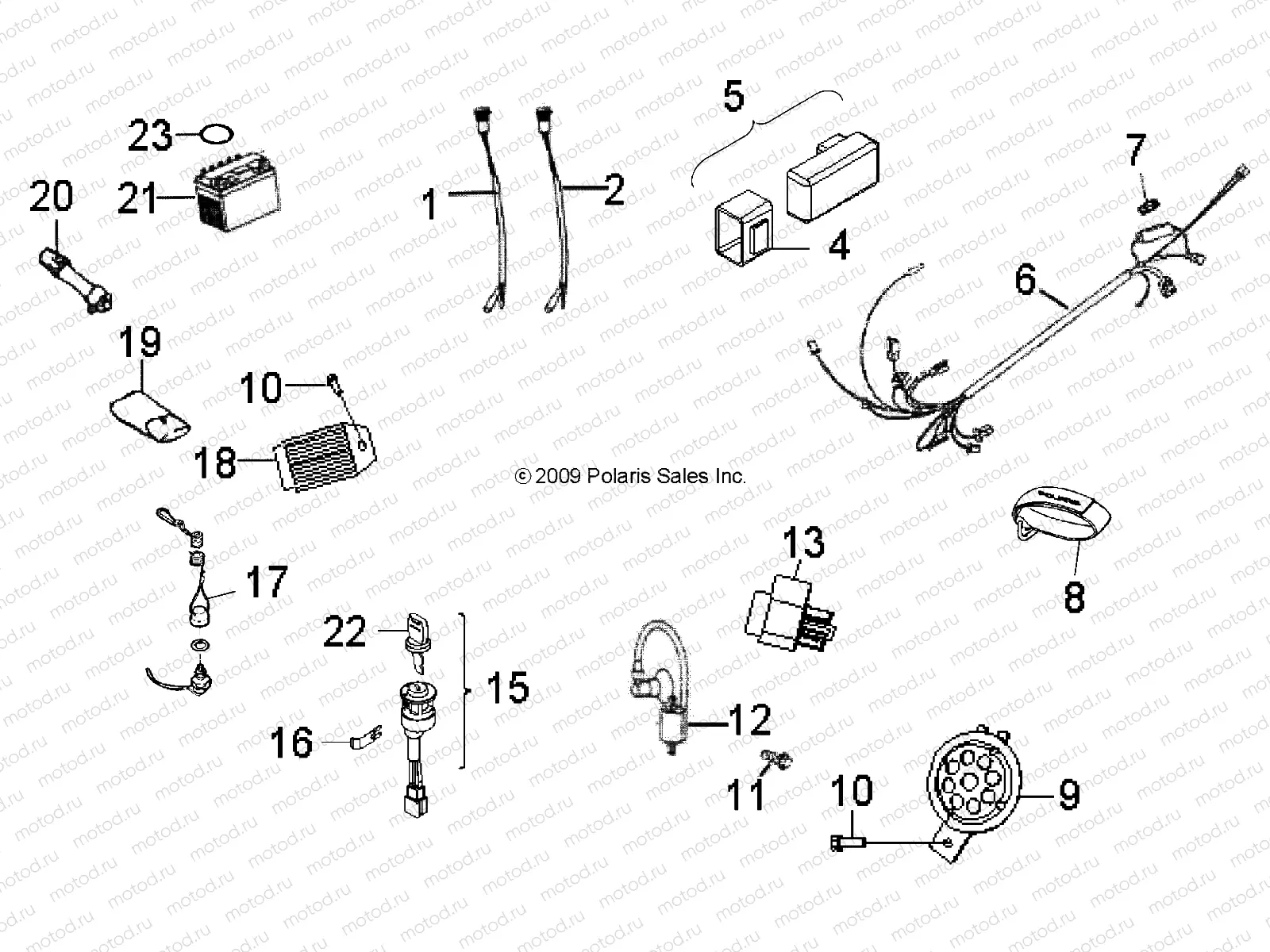 ELECTRICAL | ELECTRICAL, SWITCHES, HARNESS and INDICATORS - A10FA09AA/AB (49ATVELECT10OTLW90)