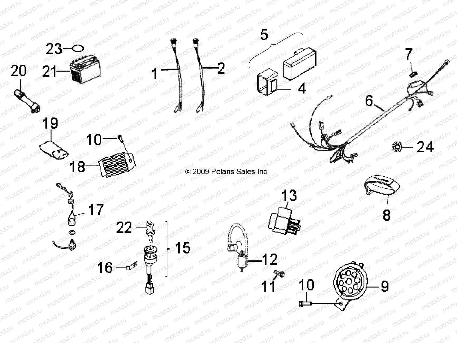 ELECTRICAL | ELECTRICAL, SWITCHES, HARNESS and INDICATORS - A13KA09AD/AF (49ATVELECT12SP90)