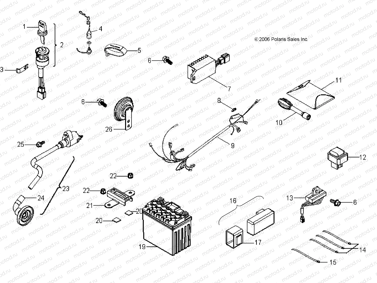 ELECTRICAL | ELECTRICAL, SWITCHES, HARNESS and PARTS - A09KA05AB/AD (49ATVELECT07PRED50)