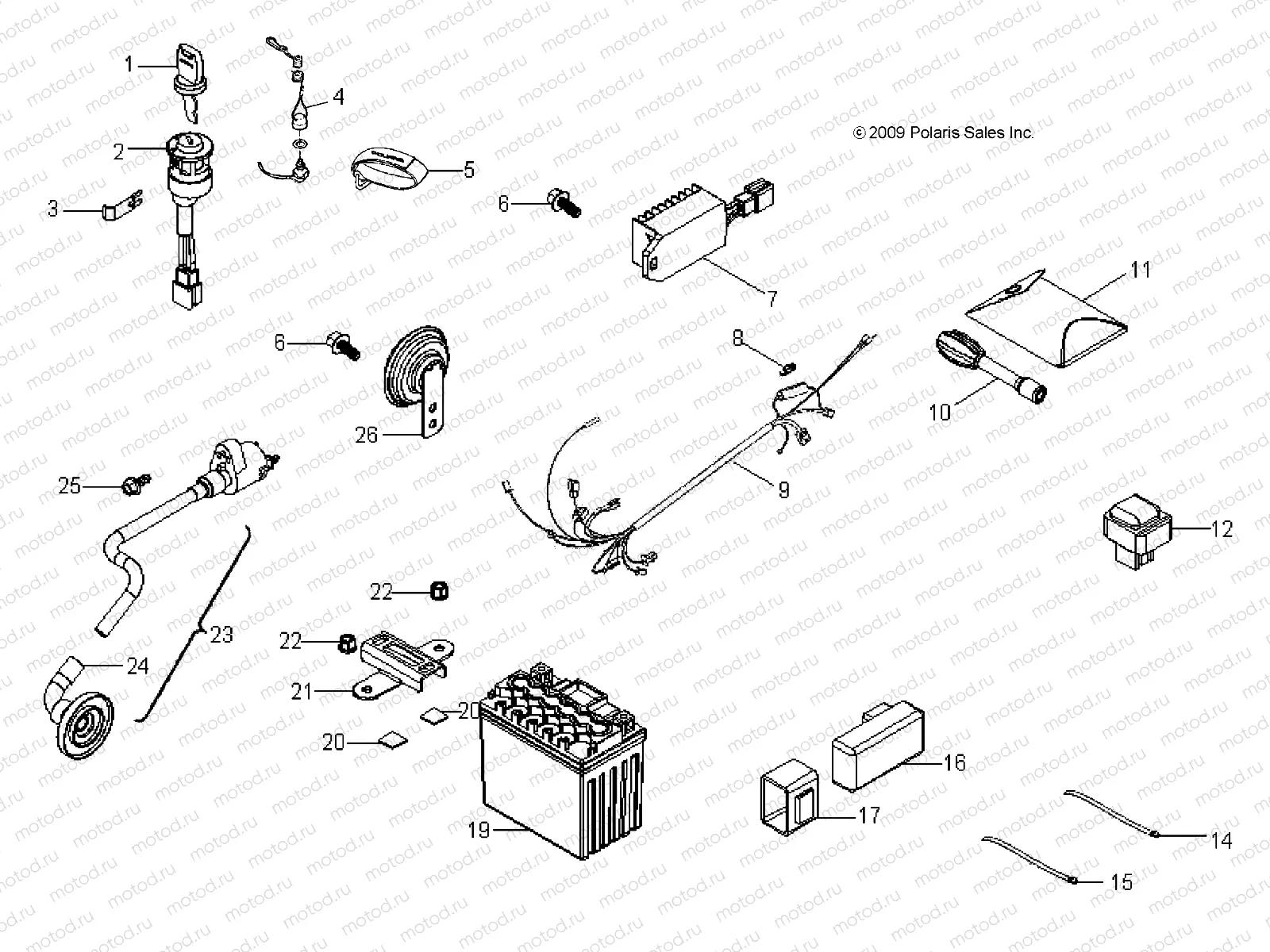 ELECTRICAL | ELECTRICAL, SWITCHES, HARNESS and PARTS - A10KA05AB/AD (49ATVELECT10OUT50)