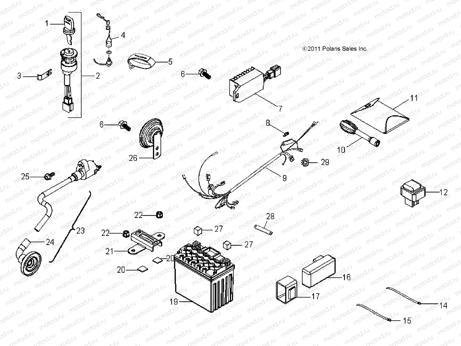 ELECTRICAL | ELECTRICAL, SWITCHES, HARNESS and PARTS - A17YAK05A4/N4/A6/N6 (49ATVELECT12OUT50)