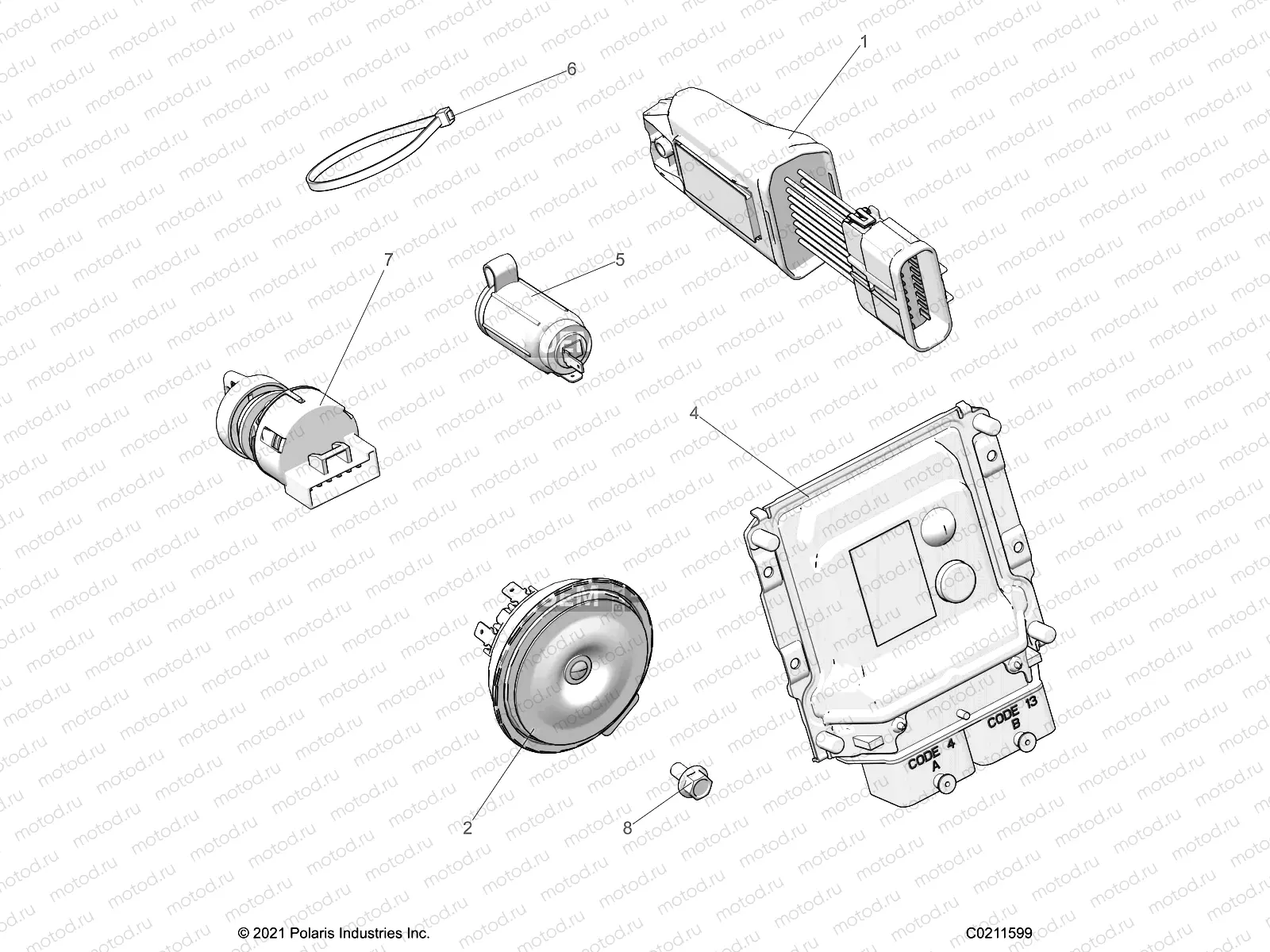 ELECTRICAL | ELECTRICAL, SWITCHES, HORN and ECM - A22SYE95KP (C0211599)