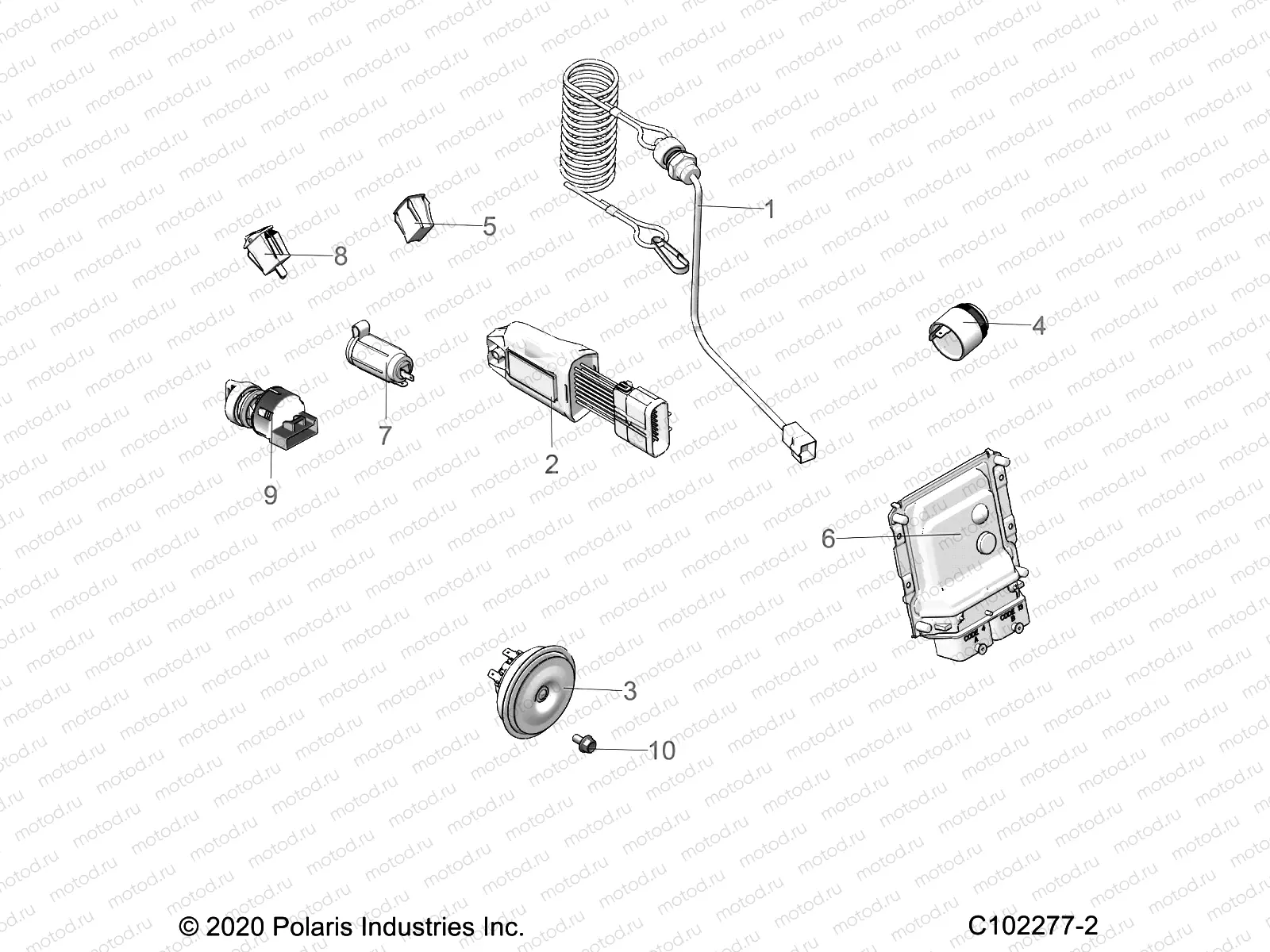 ELECTRICAL | ELECTRICAL, SWITCHES, HORN and ECU - A21SYE95KD (C102277-2)