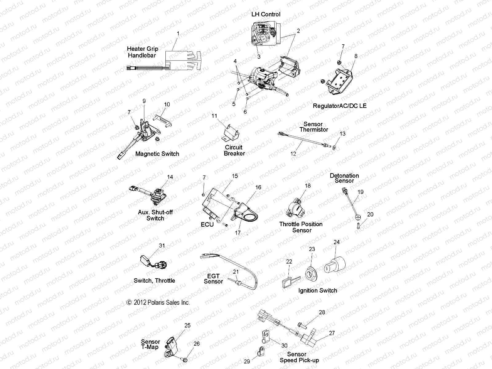 ELECTRICAL | ELECTRICAL, SWITCHES, SENSORS and COMPONENTS - S20CBA6GSL (49SNOWELECT13600RUSH)