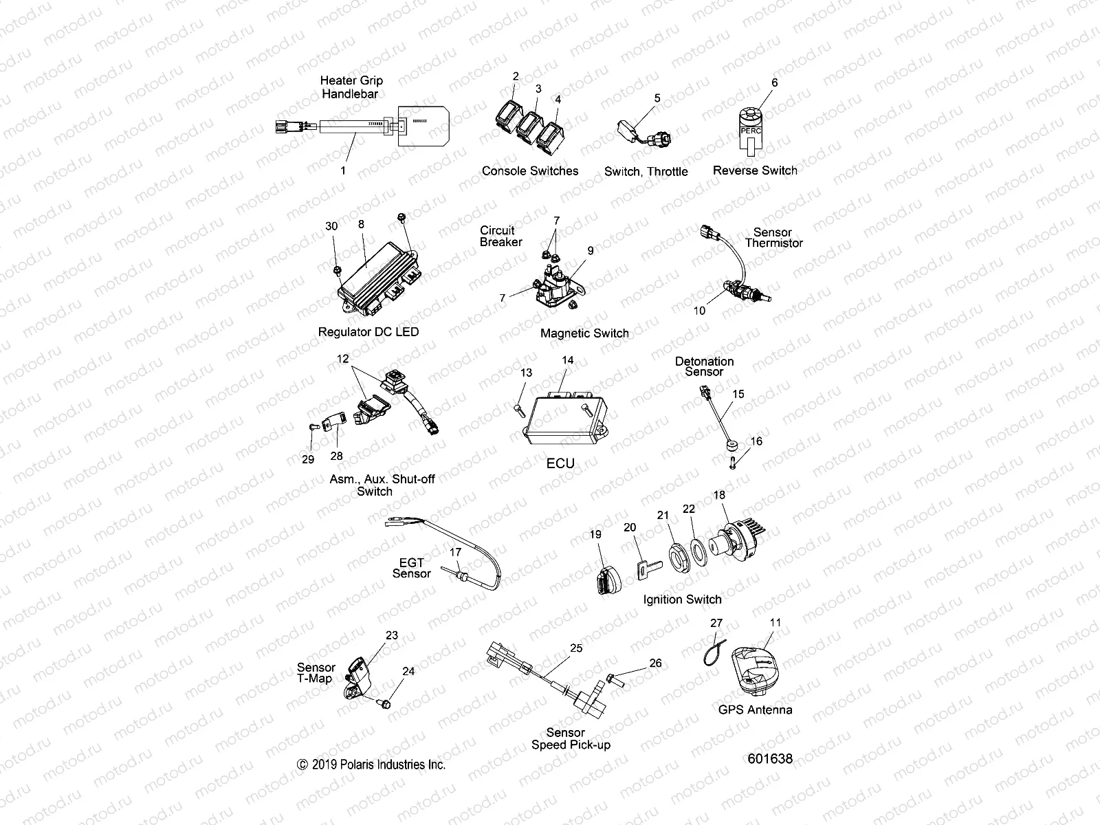 ELECTRICAL | ELECTRICAL, SWITCHES, SENSORS and COMPONENTS - S22EFA8RS/EFB8RS ALL OPTIONS (601638)