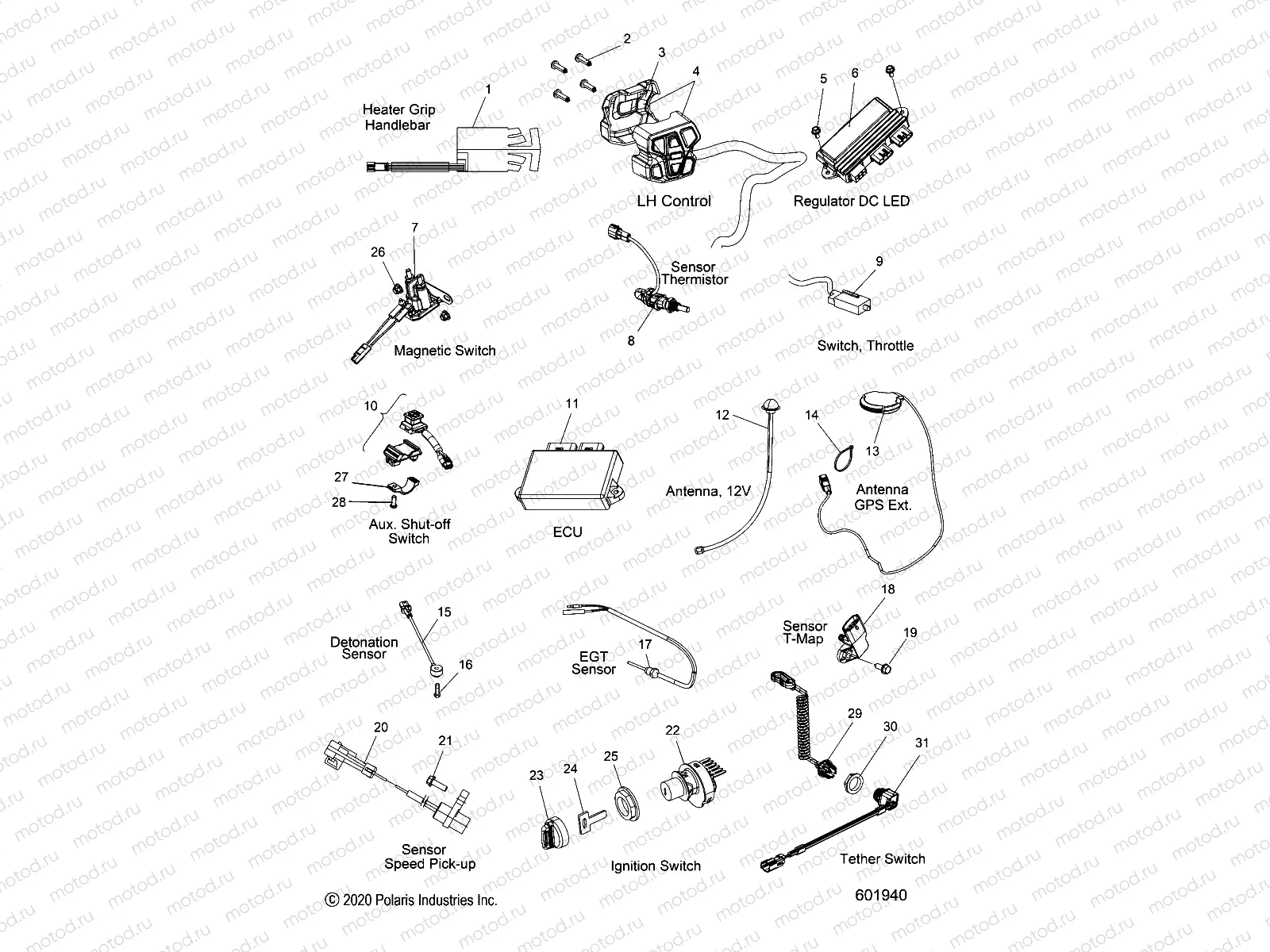 ELECTRICAL | ELECTRICAL, SWITCHES, SENSORS and COMPONENTS - S22TKL6RS/6RE ALL OPTIONS (601940)