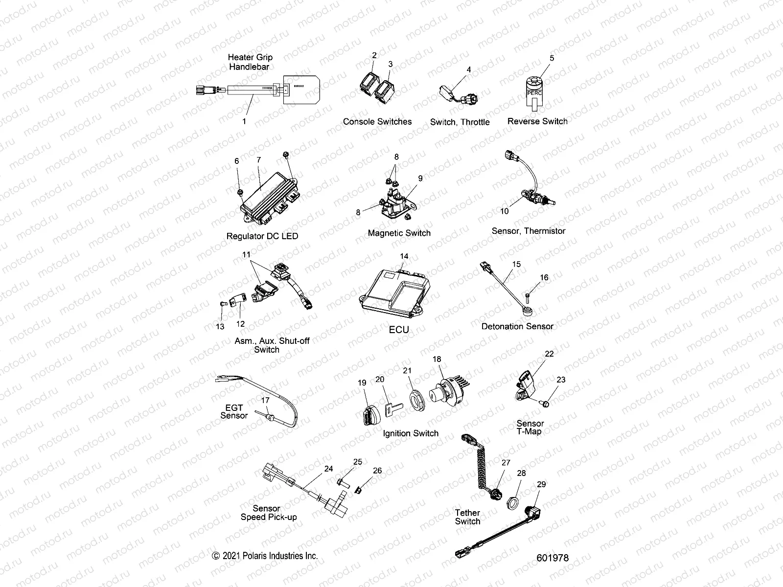 ELECTRICAL | ELECTRICAL, SWITCHES, SENSORS and COMPONENTS - S22TLG8RS/8RE ALL OPTIONS (601978)