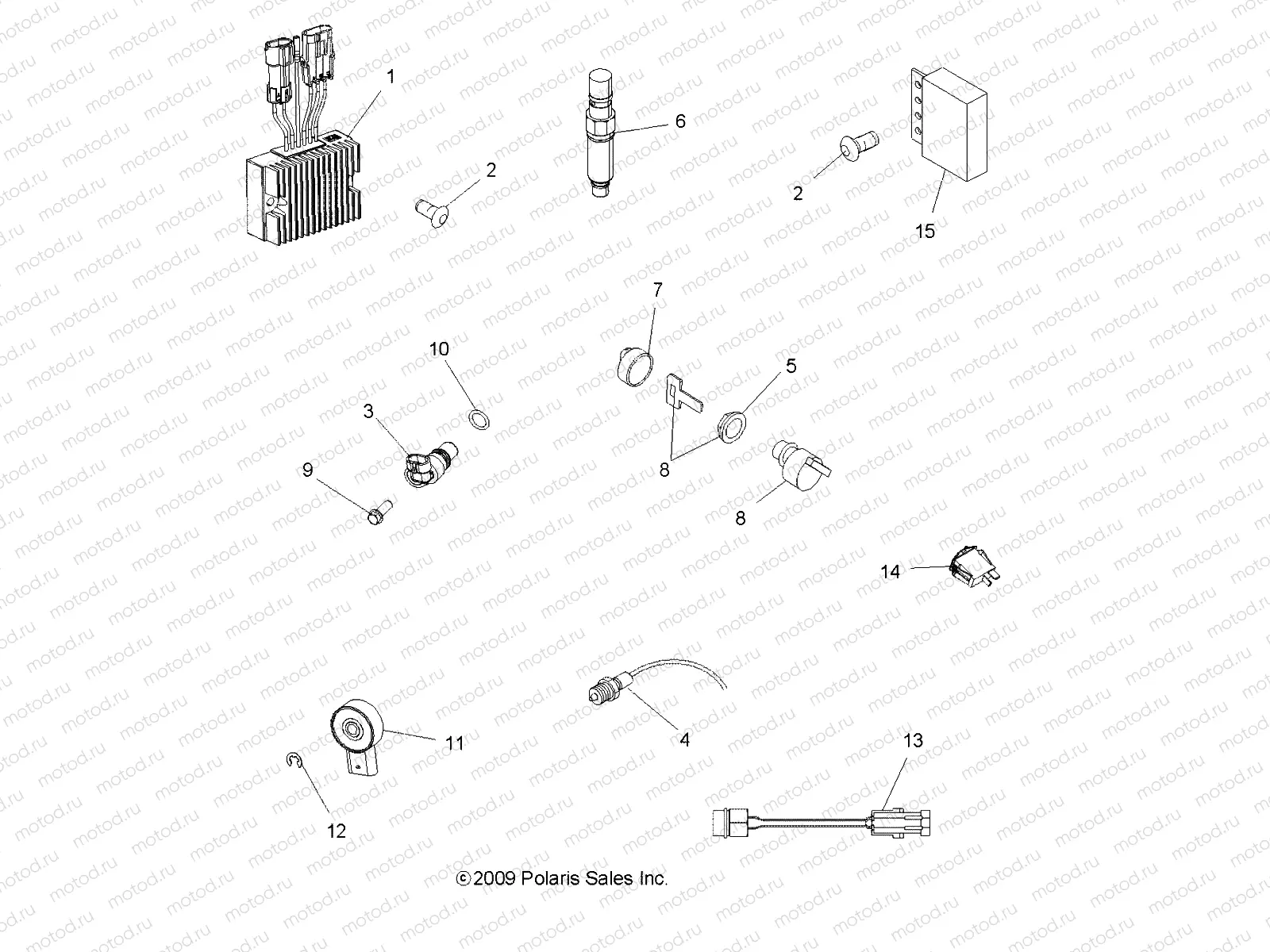 ELECTRICAL | ELECTRICAL, SWITCHES, SENSORS and ECM - A10DH50FX (49ATVELECT10SP500TRGI)