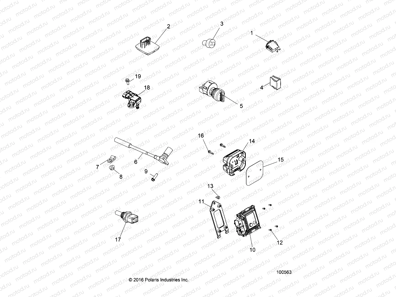 ELECTRICAL | ELECTRICAL, SWITCHES, SENSORS and ECM - A16SDS57C2 (100563)