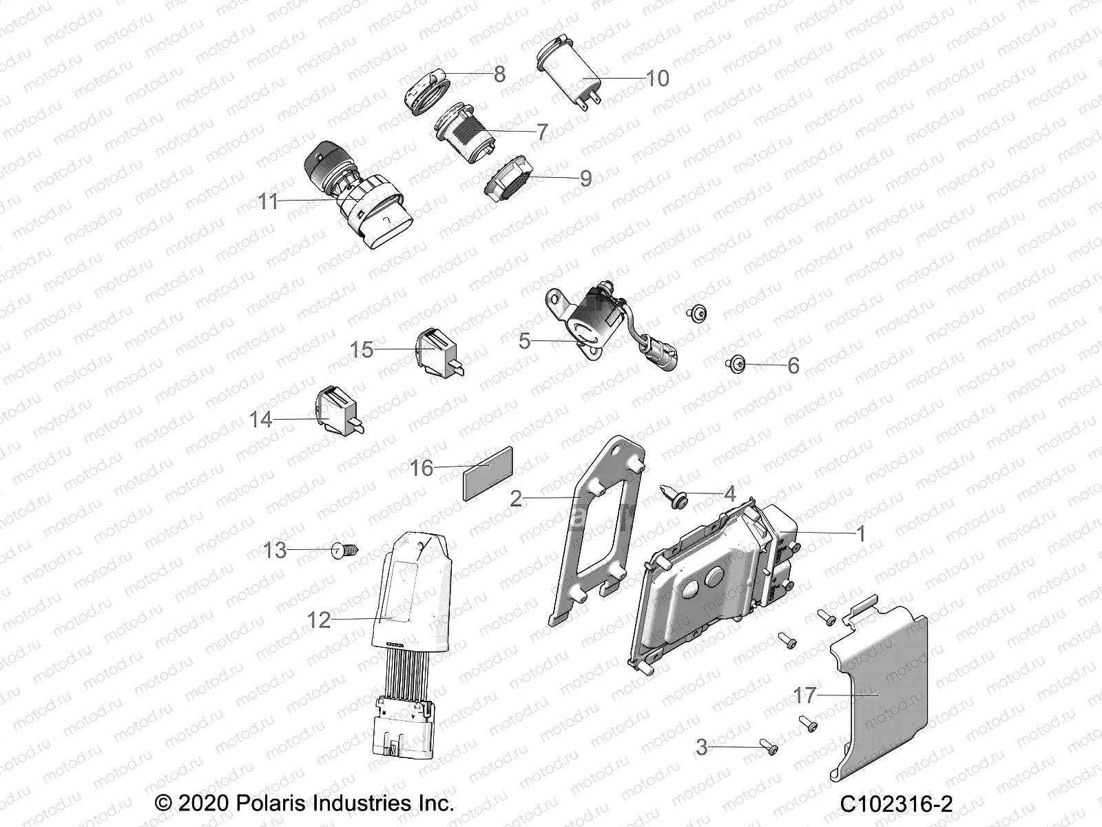 ELECTRICAL | ELECTRICAL, SWITCHES, SENSORS and ECM - A21SEA57F1/T57C1/C2/F1 (C102316-2)
