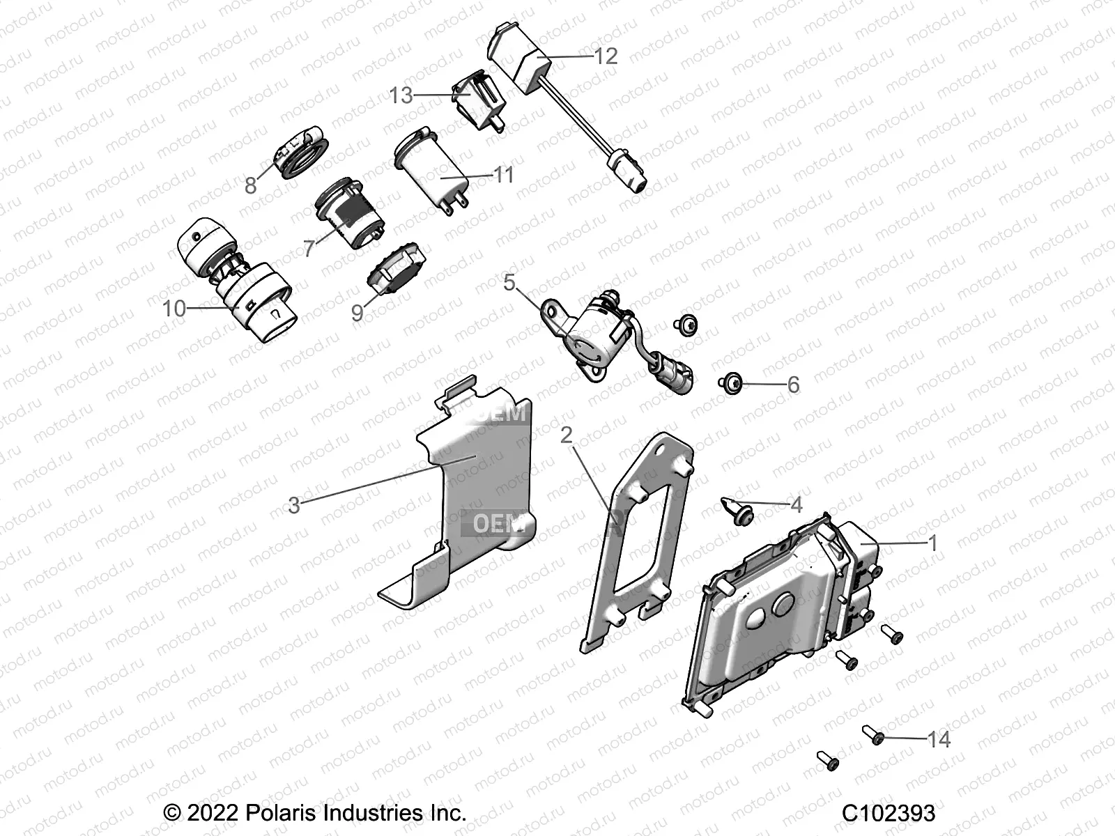 ELECTRICAL | ELECTRICAL, SWITCHES, SENSORS and ECM - A22SEK57AD (C102393)