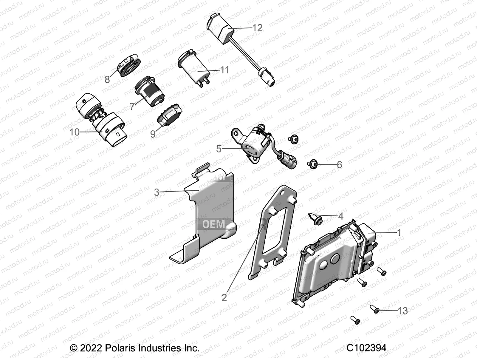 ELECTRICAL | ELECTRICAL, SWITCHES, SENSORS and ECM - A23SHE57AL/AS (C102394)