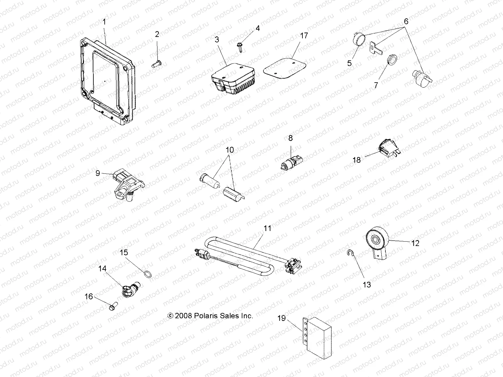 ELECTRICAL | ELECTRICAL, SWITCHES, SENSORS, ECU and CONTROL MODULES - A09ZN55FX (49ATVSWITCHES09SPXP550I)
