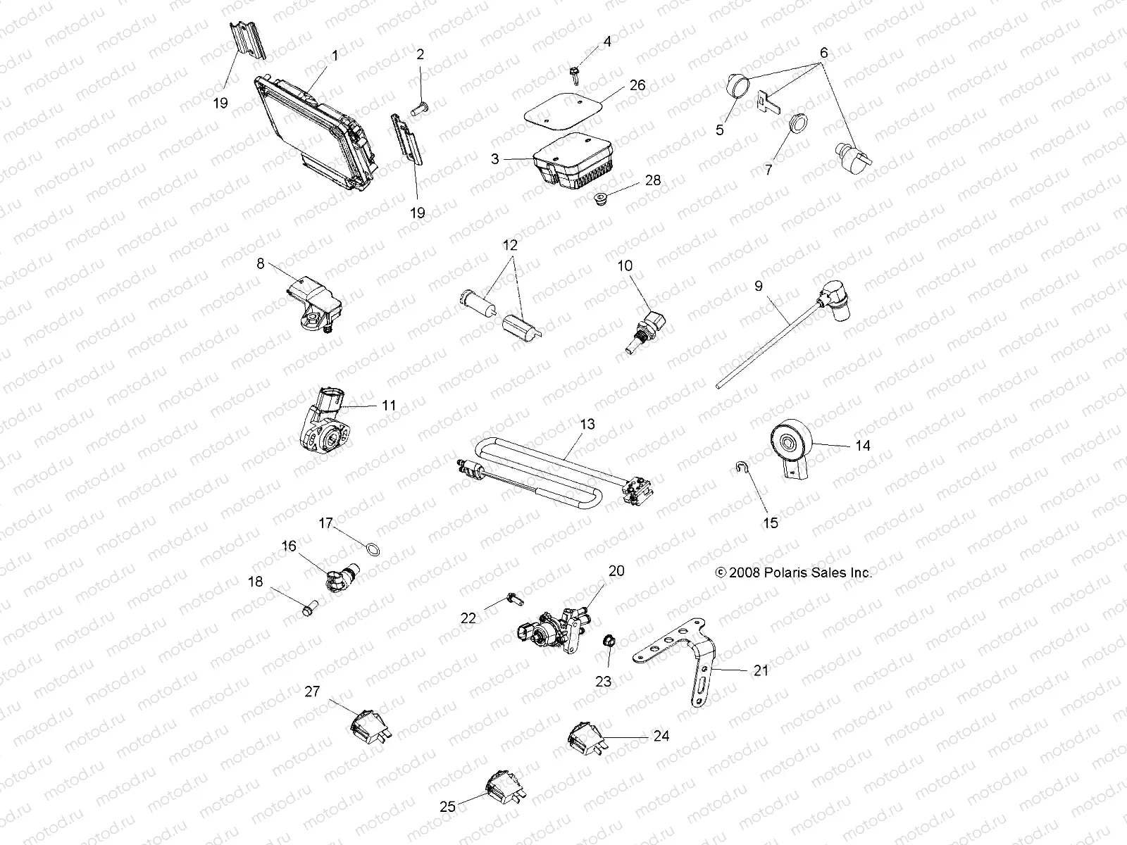 ELECTRICAL | ELECTRICAL, SWITCHES, SENSORS, ECU and CONTROL MODULES - A09ZN85/8X ALL OPTIONS (49ATVSWITCHES09SPXP850)