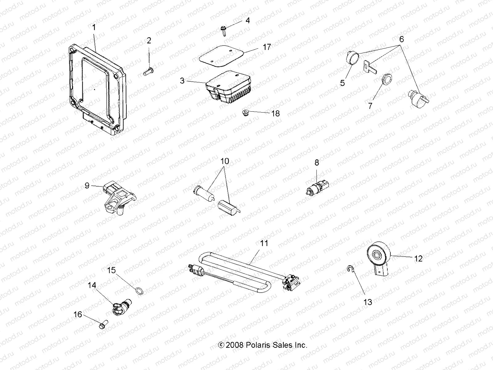 ELECTRICAL | ELECTRICAL, SWITCHES, SENSORS, ECU and CONTROL MODULES - A10ZN55AL/AQ/AX (49ATVSWITCHES09SPXPEPS550)