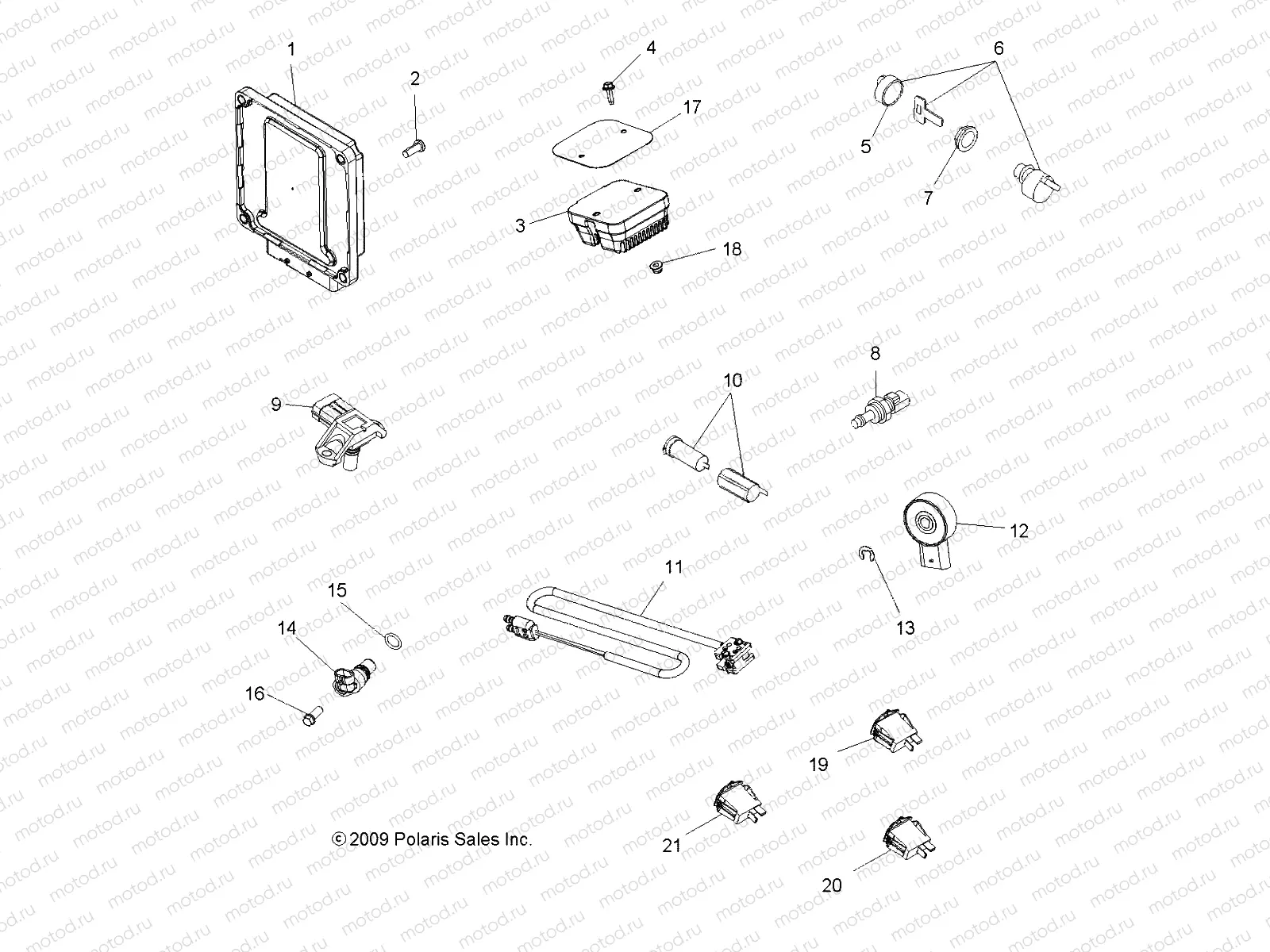 ELECTRICAL | ELECTRICAL, SWITCHES, SENSORS, ECU and CONTROL MODULES - A10ZX55AL/AT/AX (49ATVSWITCHES10SP550)