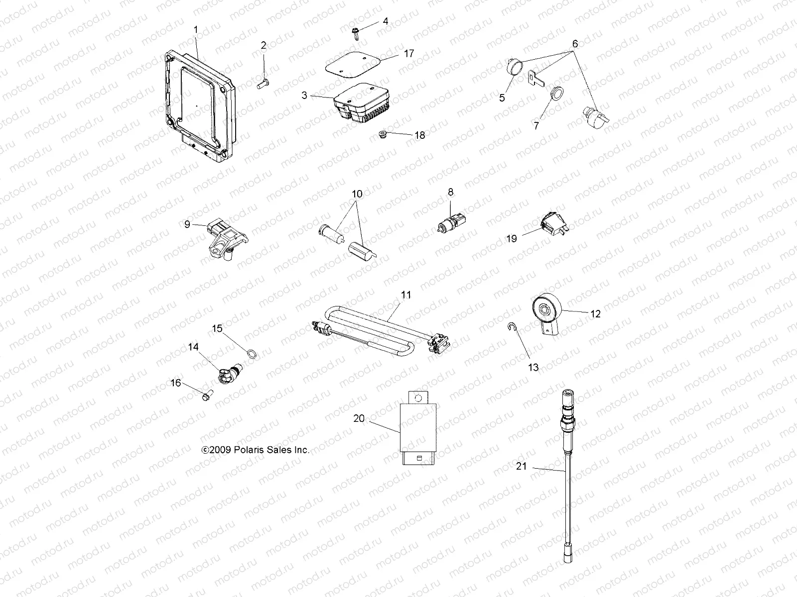 ELECTRICAL | ELECTRICAL, SWITCHES, SENSORS, ECU and CONTROL MODULES - A10ZX55FX/FF (49ATVSWITCHES10SPEPS550)