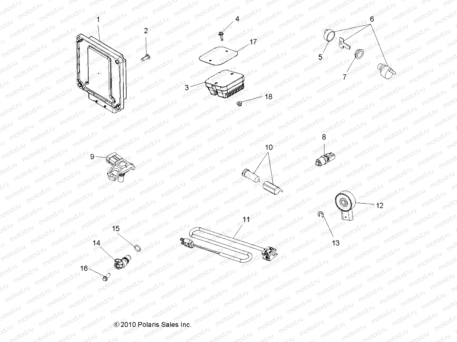 ELECTRICAL | ELECTRICAL, SWITCHES, SENSORS, ECU and CONTROL MODULES - A11ZN55AA/AQ/AZ (49ATVSWITCHES11SP550)