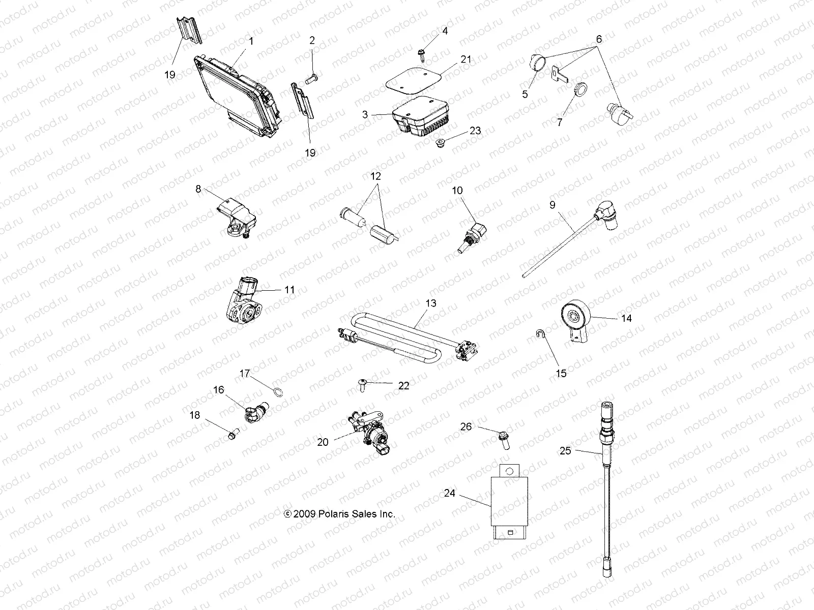 ELECTRICAL | ELECTRICAL, SWITCHES, SENSORS, ECU and CONTROL MODULES - A11ZX85FF/FK (49ATVSWITCHES11SPFOR850)