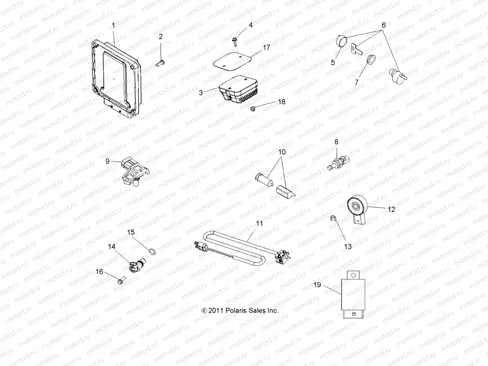 ELECTRICAL | ELECTRICAL, SWITCHES, SENSORS, ECU and CONTROL MODULES - A12DN5EFR (49ATVSWITCHES12SPTRGEPS550I)