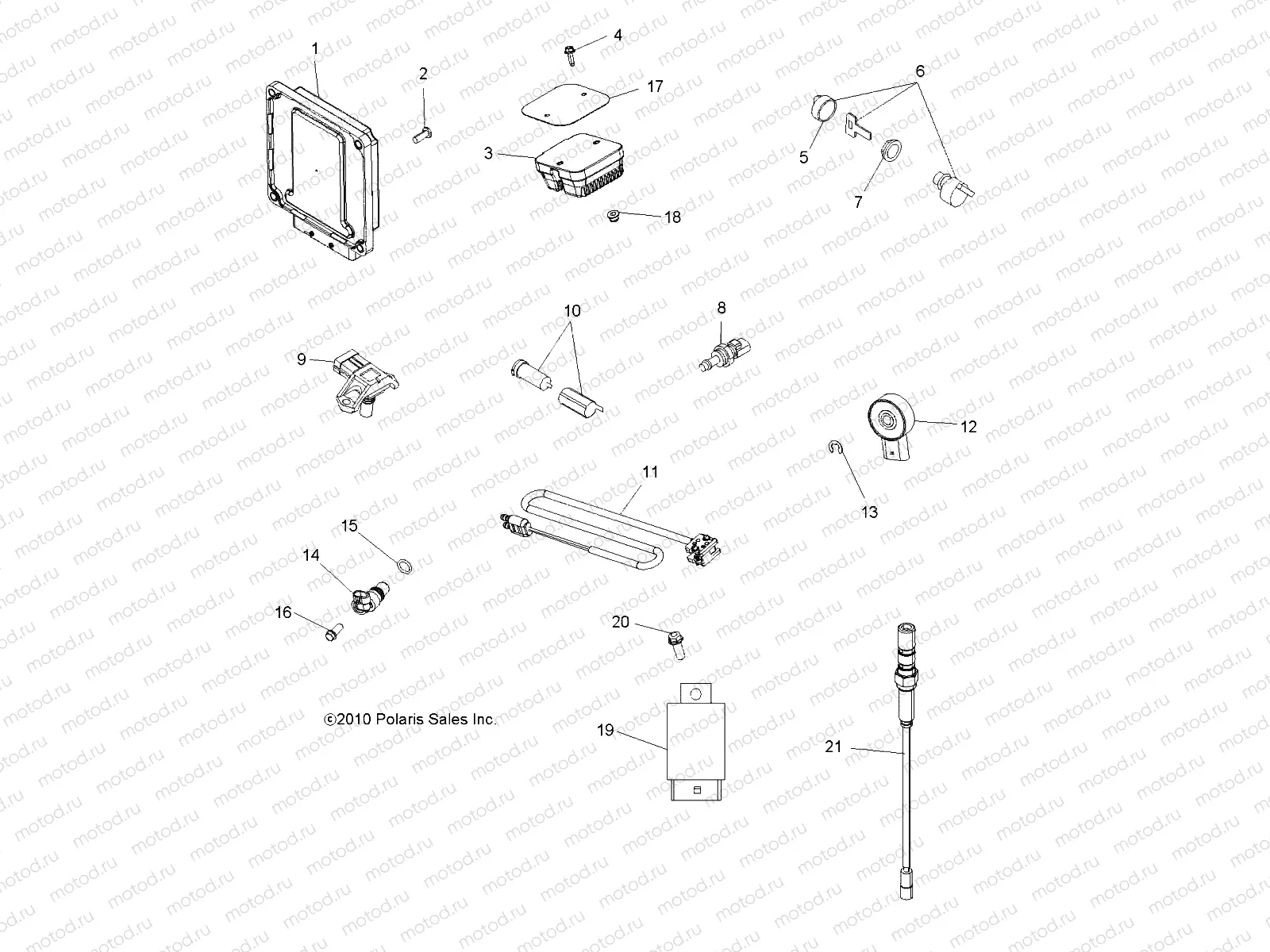 ELECTRICAL | ELECTRICAL, SWITCHES, SENSORS, ECU and CONTROL MODULES - A12ZN5EFF (49ATVSWITCHES11SPEPS550I)