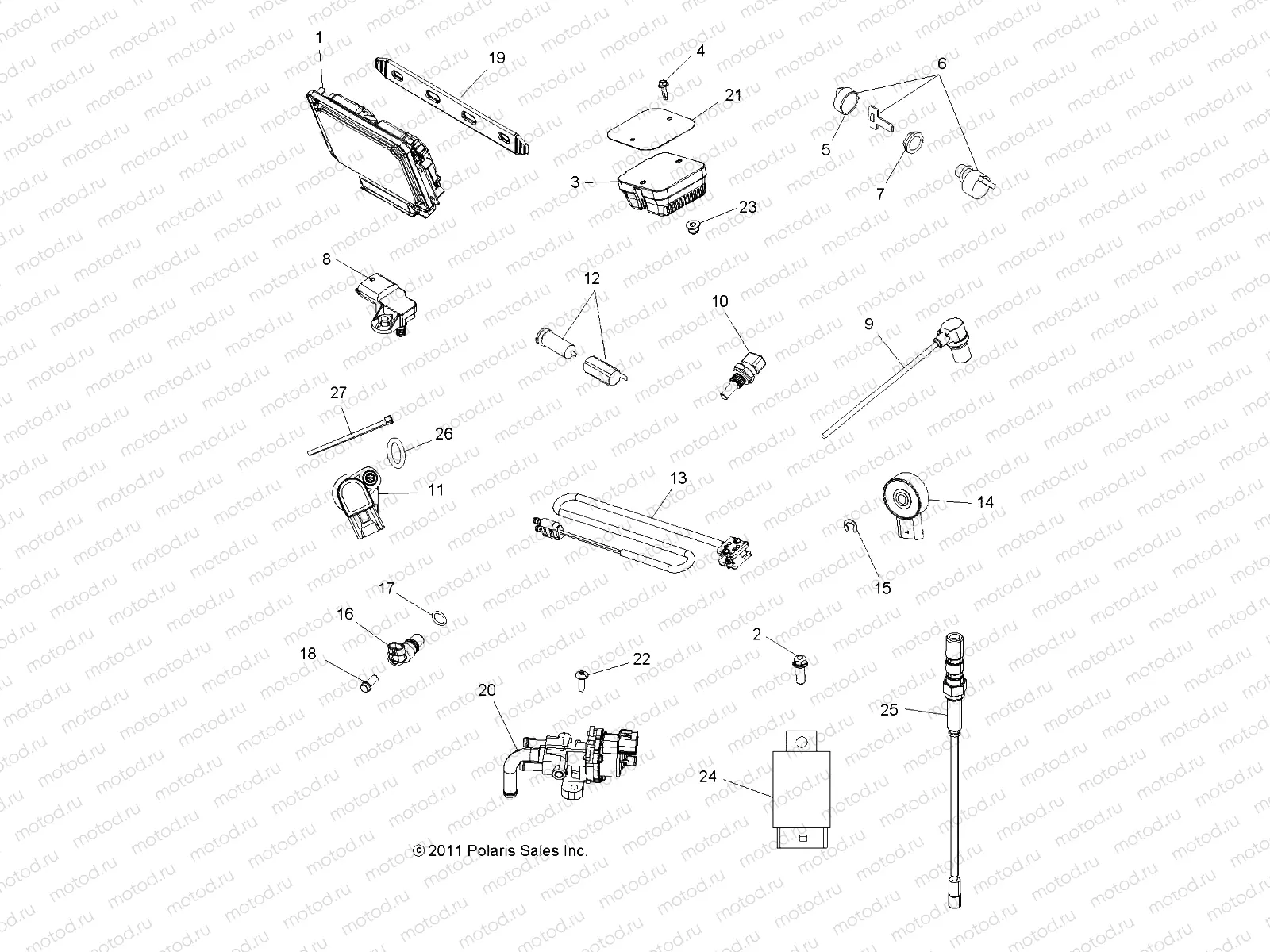 ELECTRICAL | ELECTRICAL, SWITCHES, SENSORS, ECU and CONTROL MODULES - A12ZN8EFK/EFO (49ATVSWITCHES12SP850F)