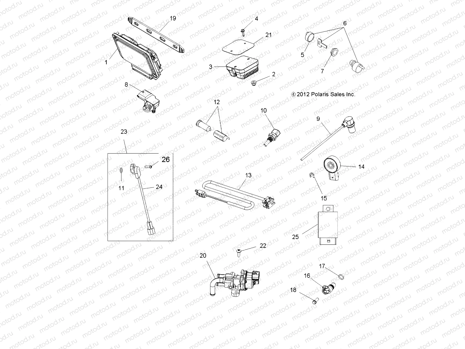 ELECTRICAL | ELECTRICAL, SWITCHES, SENSORS, ECU and CONTROL MODULES - A13DN8EFW (49ATVSWITCHES13SPTRGEPS850I)