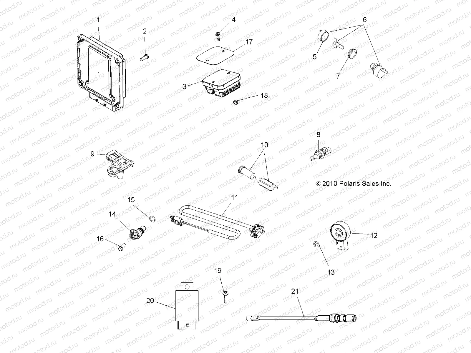 ELECTRICAL | ELECTRICAL, SWITCHES, SENSORS, ECU and CONTROL MODULES - A13TN55FA (49ATVSWITCHES11SPX2550I)