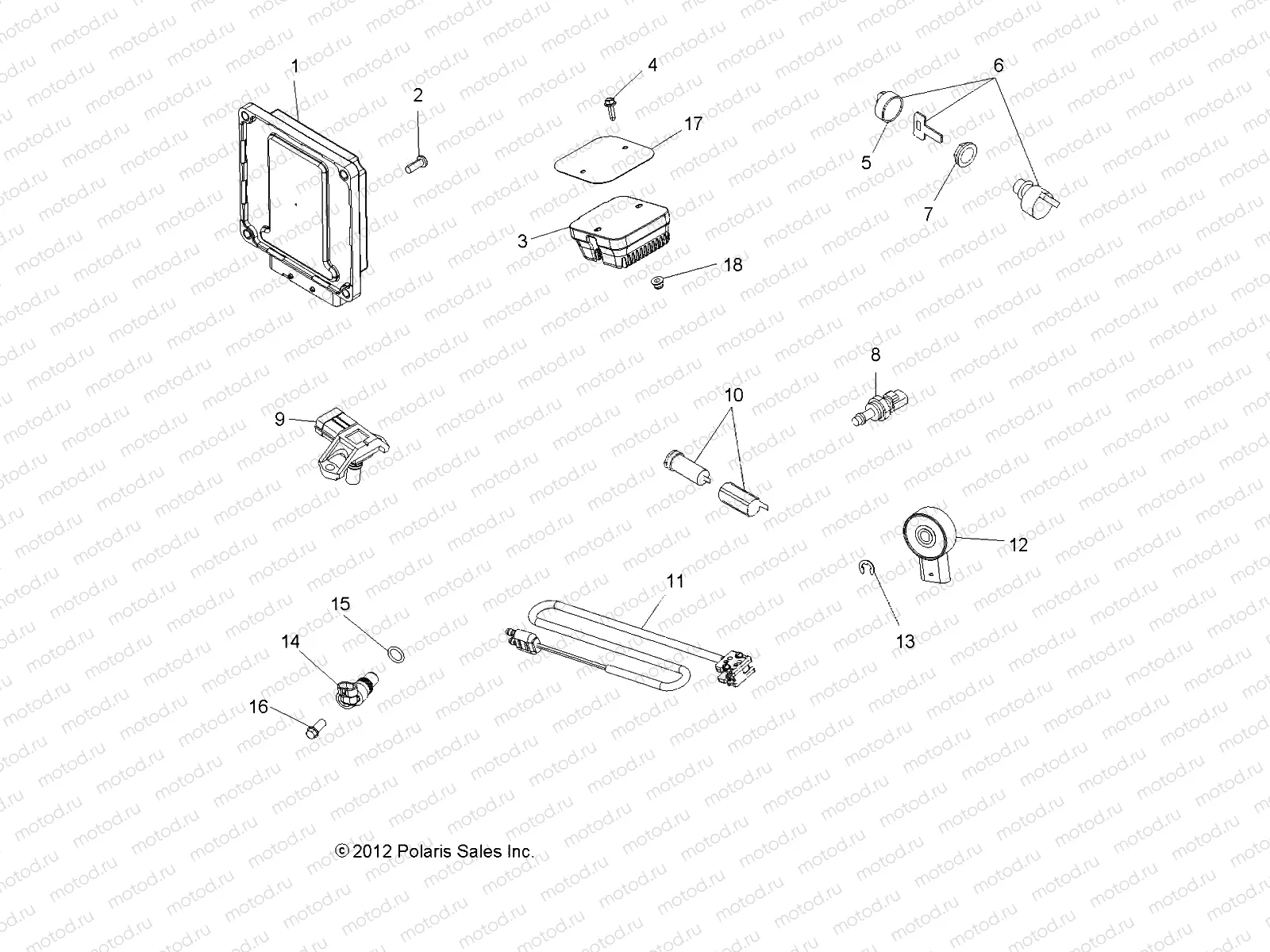 ELECTRICAL | ELECTRICAL, SWITCHES, SENSORS, ECU and CONTROL MODULES - A13ZN55TA (49ATVSWITCHES12SP550)