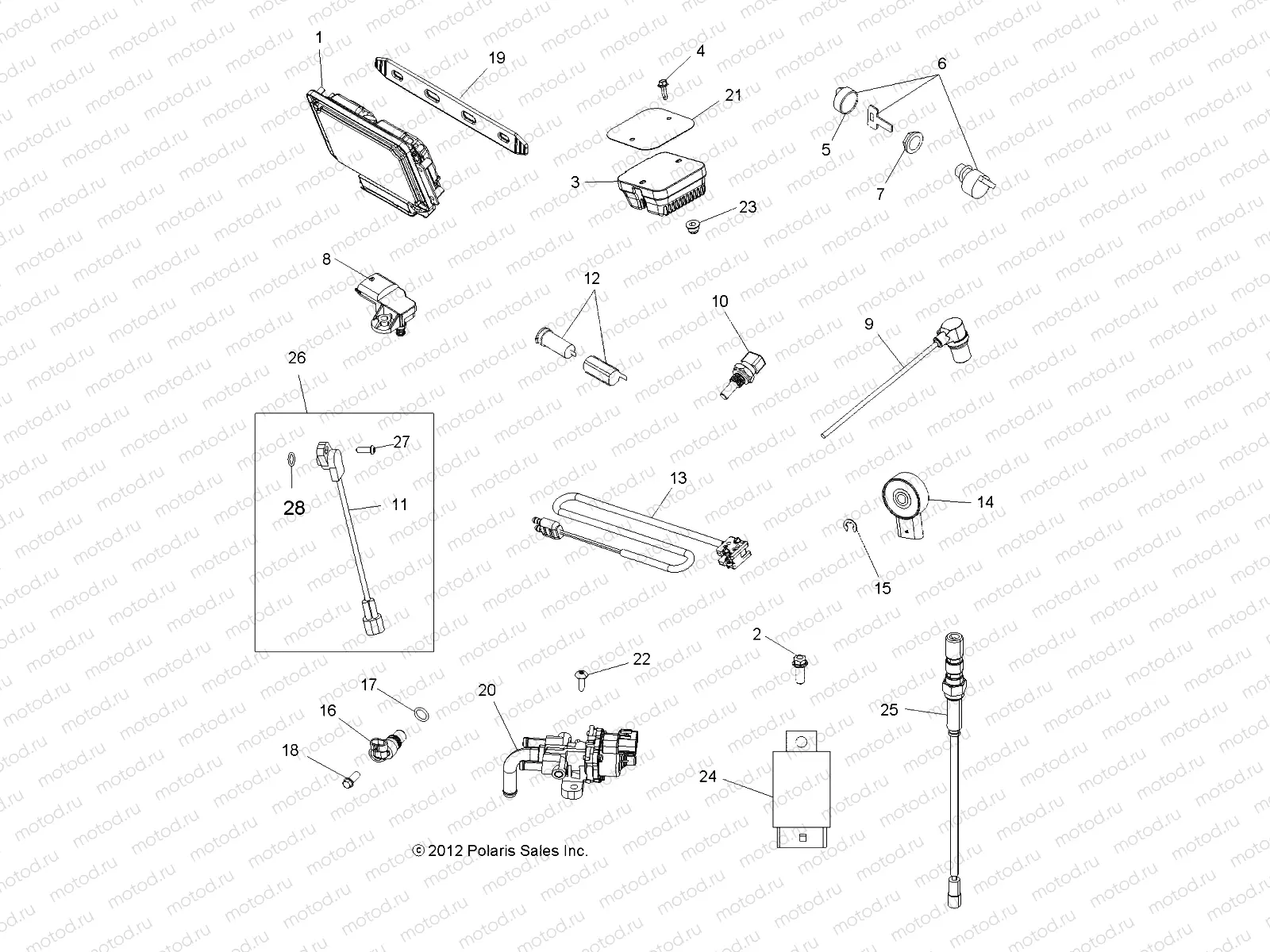 ELECTRICAL | ELECTRICAL, SWITCHES, SENSORS, ECU and CONTROL MODULES - A13ZN8EFK/EFN (49ATVSWITCHES13SP850F)
