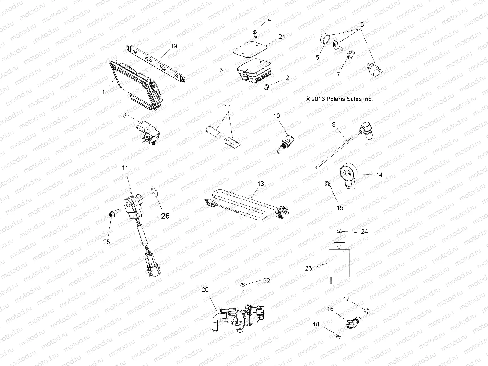 ELECTRICAL | ELECTRICAL, SWITCHES, SENSORS, ECU and CONTROL MODULES - A14DN8EFQ (49ATVSWITCHES14SP850TRGI)