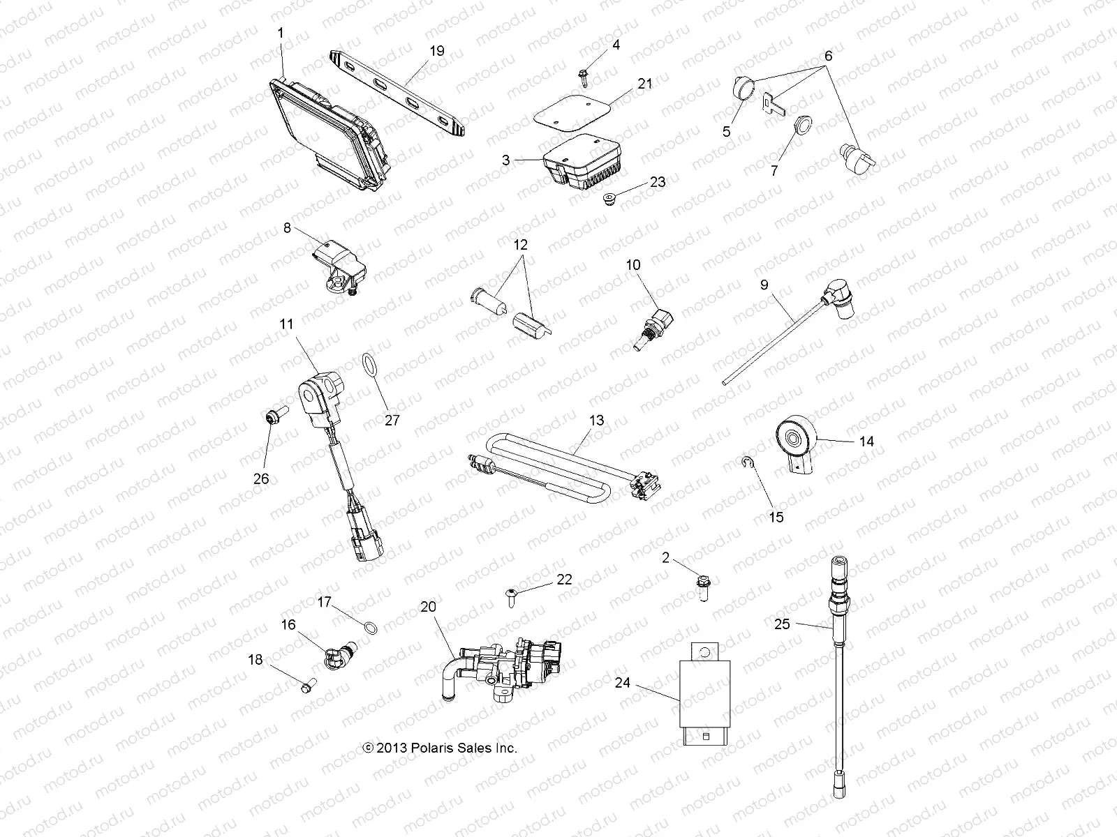 ELECTRICAL | ELECTRICAL, SWITCHES, SENSORS, ECU and CONTROL MODULES - A14ZN8EFP (49ATVSWITCHES14SP850F)
