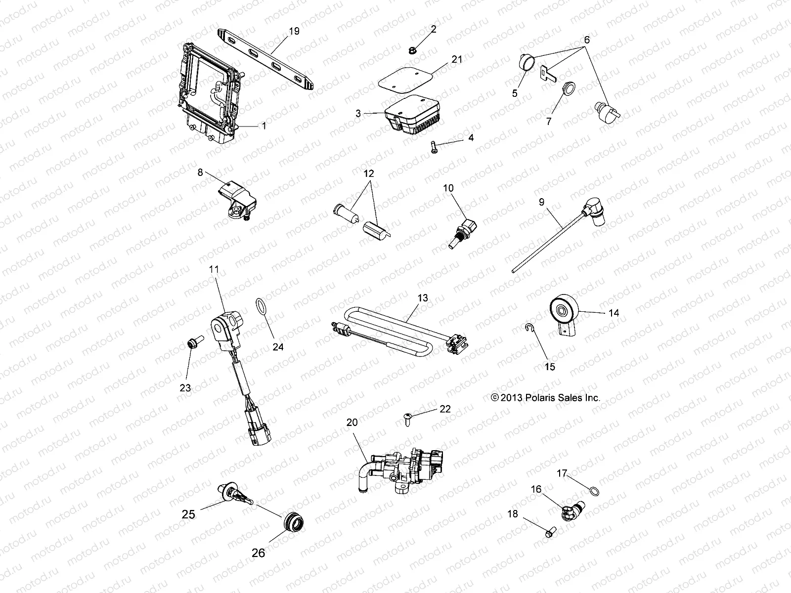 ELECTRICAL | ELECTRICAL, SWITCHES, SENSORS, ECU and CONTROL MODULES - A15SVE95FW (49ATVSWITCHES14SCRAM)