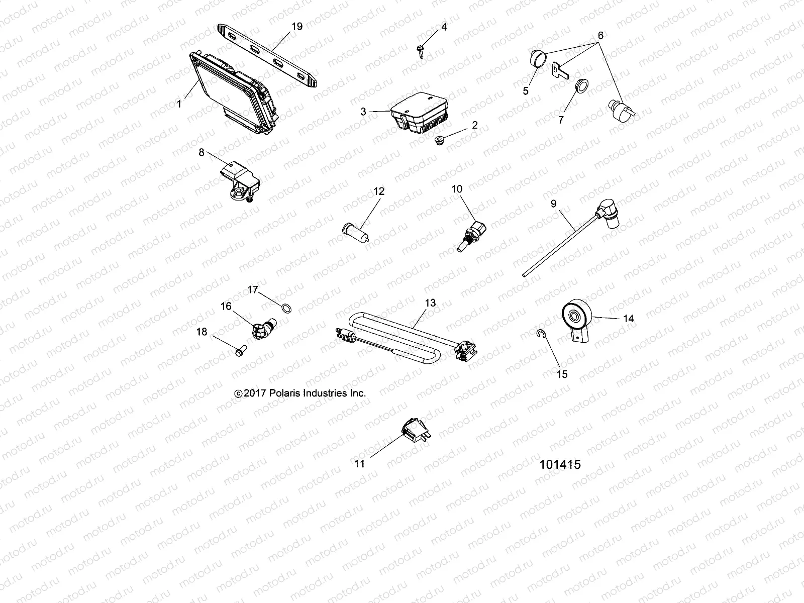 ELECTRICAL | ELECTRICAL, SWITCHES, SENSORS, ECU and CONTROL MODULES - A18SYS95CU/EU (101415)