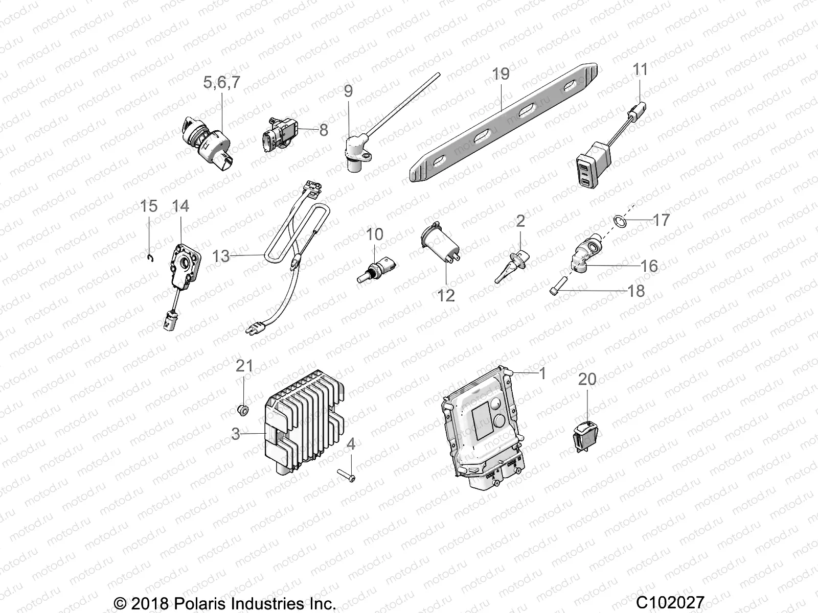 ELECTRICAL | ELECTRICAL, SWITCHES, SENSORS, ECU and CONTROL MODULES - A19SXD95B9/SXE95BN/SXZ95BP (C102027)