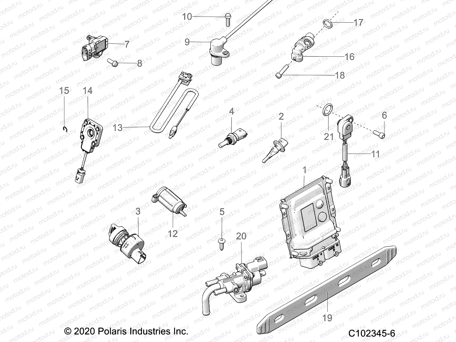 ELECTRICAL | ELECTRICAL, SWITCHES, SENSORS, ECU and CONTROL MODULES - A20SVA85A3 (C102345-6)