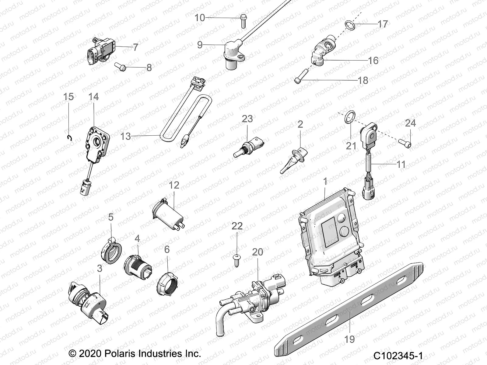 ELECTRICAL | ELECTRICAL, SWITCHES, SENSORS, ECU and CONTROL MODULES - A21SXA85A1/A7/CA1/CA7 (C102345-1)