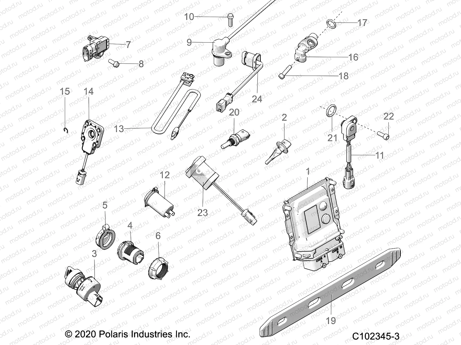 ELECTRICAL | ELECTRICAL, SWITCHES, SENSORS, ECU and CONTROL MODULES - A21SXV95AG/CAG (C102345-3)