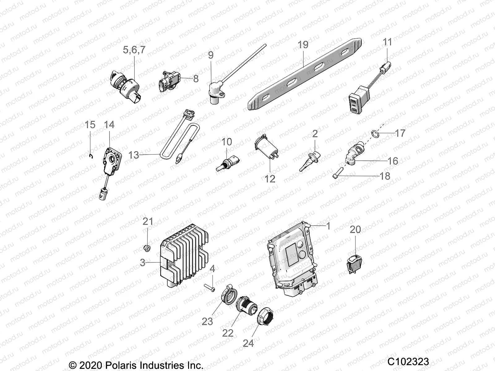 ELECTRICAL | ELECTRICAL, SWITCHES, SENSORS, ECU and CONTROL MODULES - A22SXD95A9 (C102323)