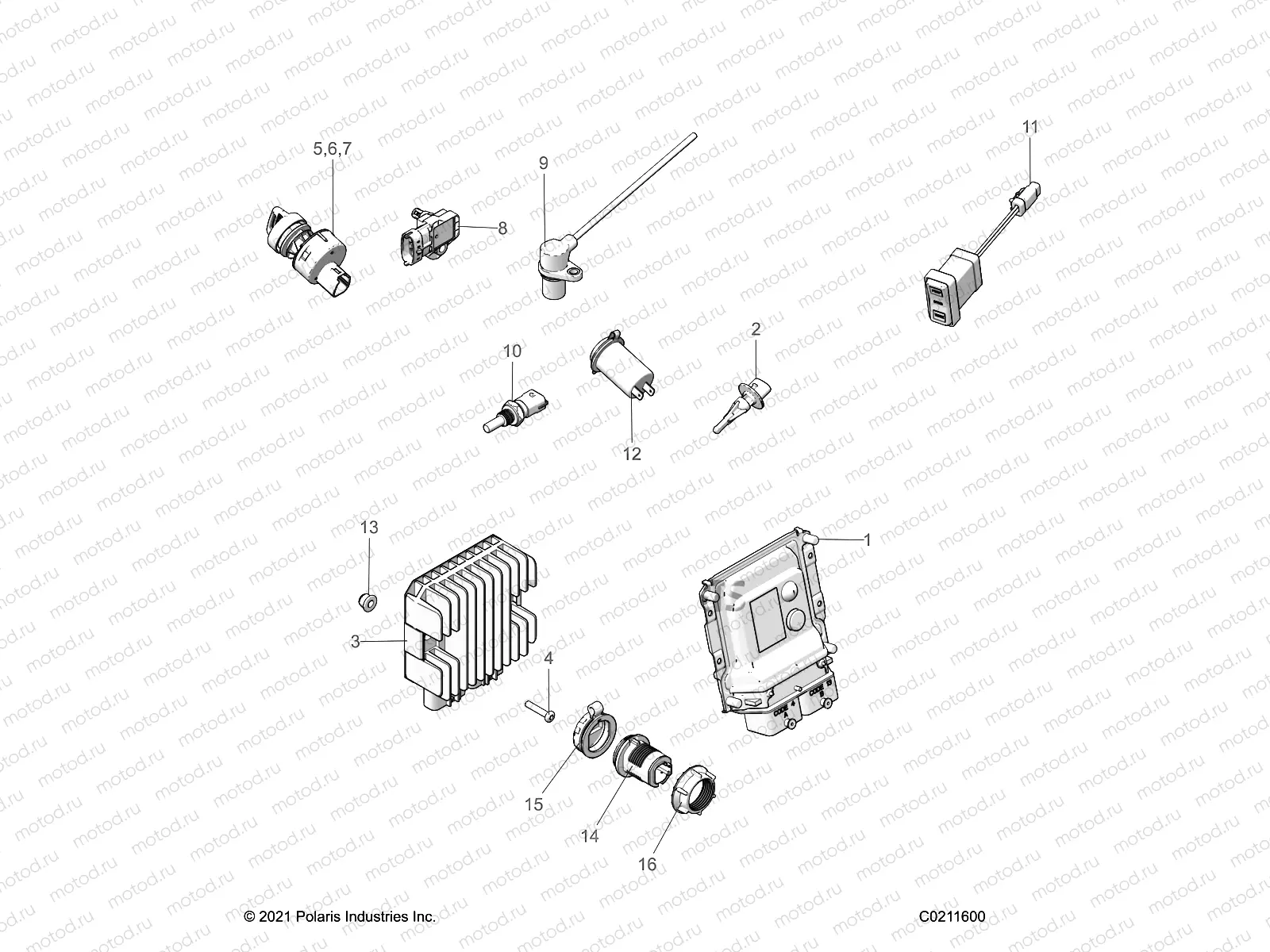 ELECTRICAL | ELECTRICAL, SWITCHES, SENSORS, ECU and CONTROL MODULES - A22SXZ95AK (C0211600)