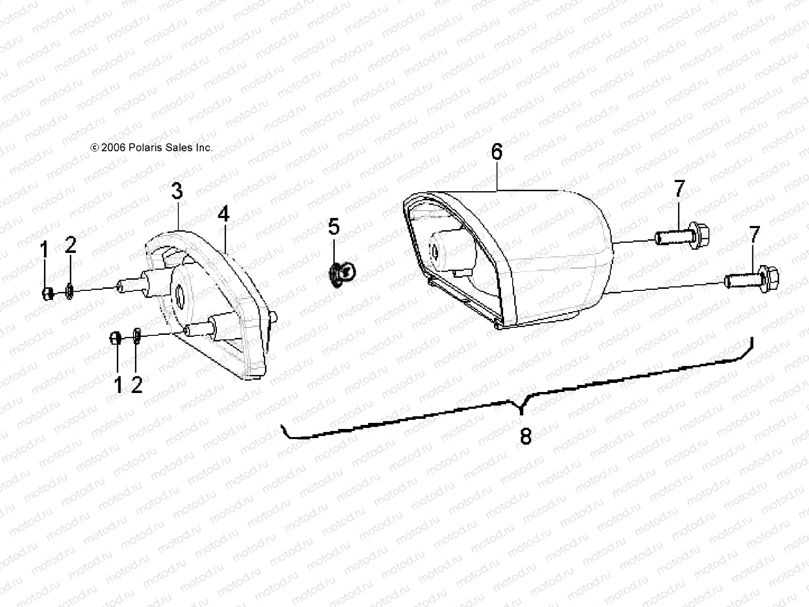 ELECTRICAL | ELECTRICAL, TAILLIGHT - A09FA09AA/AB (49ATVHEADLIGHT07SPRT90)
