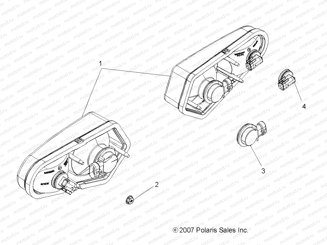 ELECTRICAL | ELECTRICAL, TAILLIGHTS - A10DH50FX (49ATVTAILLAMPS08SPTRG500QD)