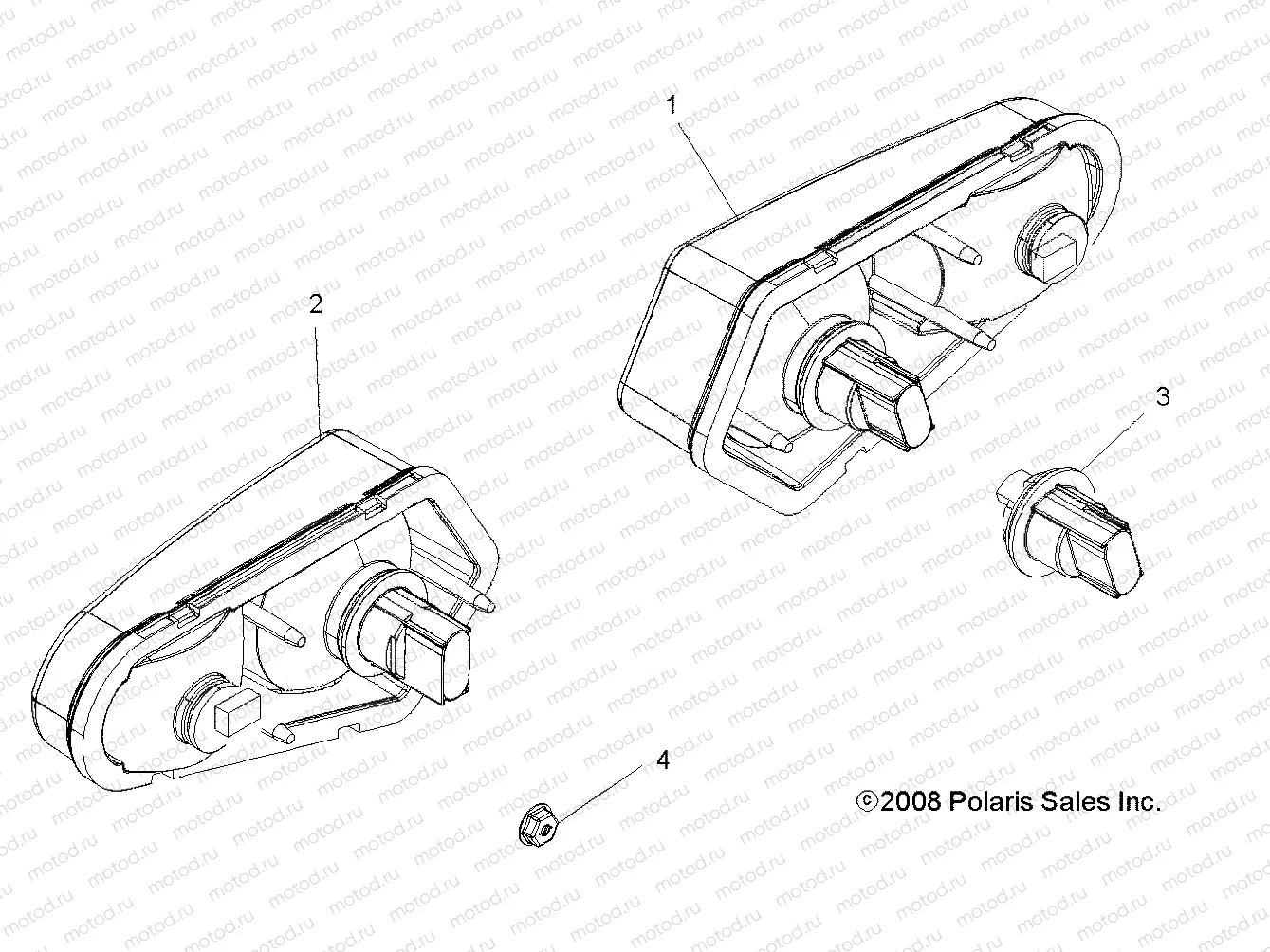 ELECTRICAL | ELECTRICAL, TAILLIGHTS - A13DH50AX/AZ (49ATVTAILLAMPS09SPTRG800)