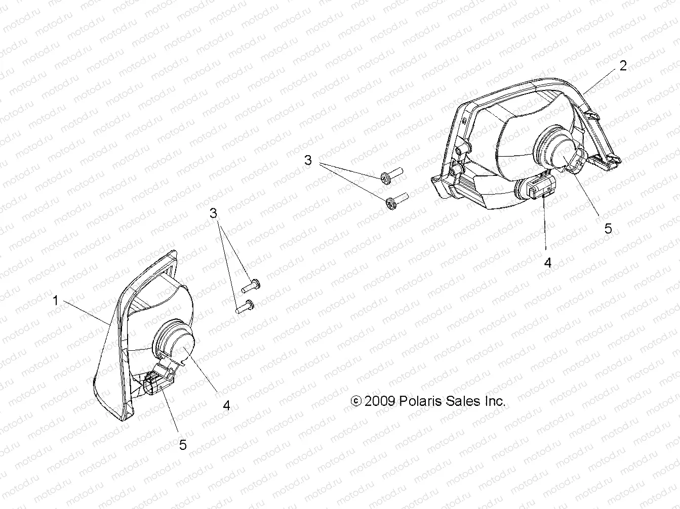 ELECTRICAL | ELECTRICAL, TAILLIGHTS - A16SUH57N6 (49ATVTAILLAMPS09SPX2500QD)