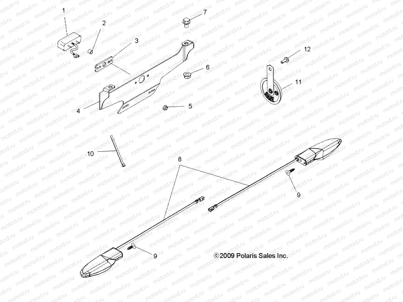 ELECTRICAL | ELECTRICAL, TURN SIGNALS and HORN - A11ZX55FF (49ATVTURNSIG10SPEPS550)