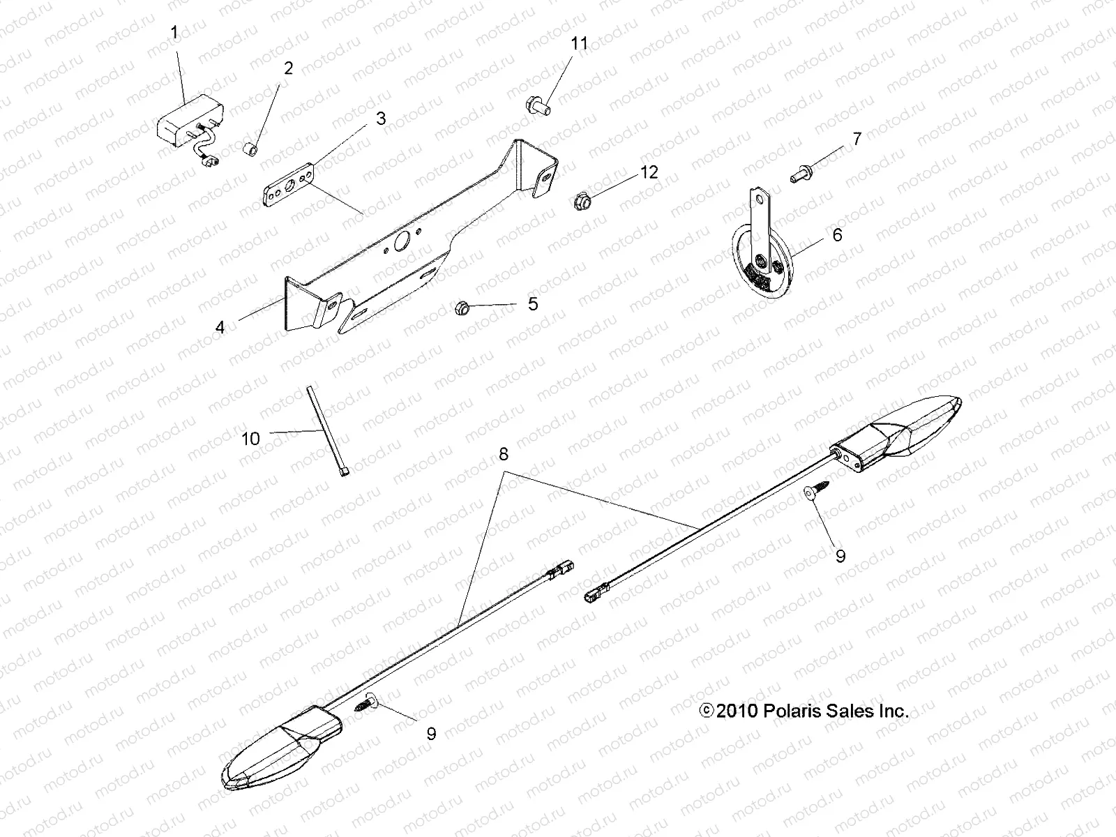 ELECTRICAL | ELECTRICAL, TURN SIGNALS and HORN - A12DN5EFR (49ATVTURNSIG11SPTRGEPS850I)