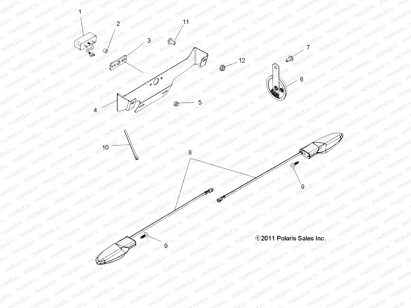 ELECTRICAL | ELECTRICAL, TURN SIGNALS and HORN - A12TN55FA (49ATVTURNSIG12SPX2550I)